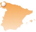 スペイン地図：サンティアゴ・デ・コンポステーラ