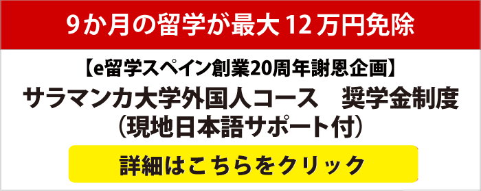 e留学スペイン創立20周年謝恩キャンペーン